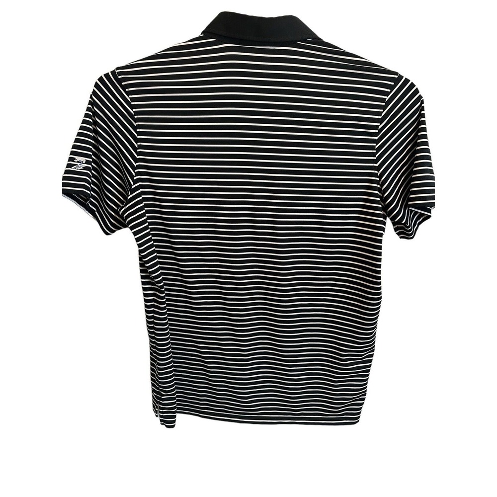 Greyson Polo Shirt Mens Extra Large Black & White Striped Performance Golf - Picture 2 of 4